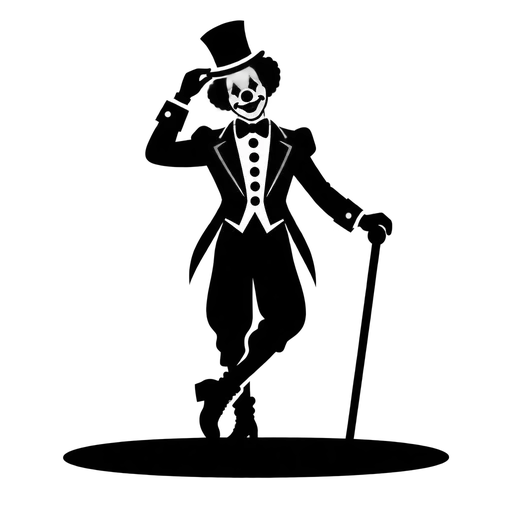Vintage Clown SVG Design cut file