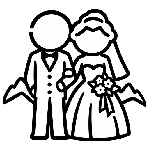 Wedding Couple SVG Design cut file