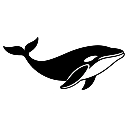 Whale Silhouette SVG cut file