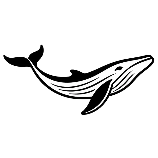 Whale Silhouette SVG cut file