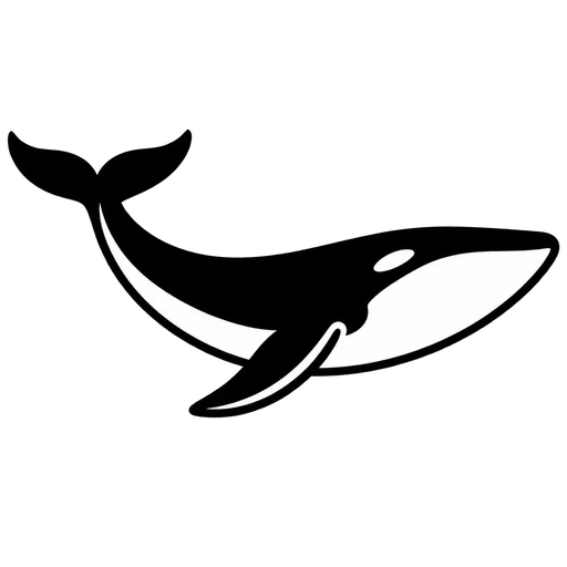 Whale Silhouette SVG cut file
