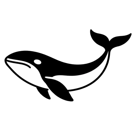 Whale SVG – Minimalist Outline Design cut file