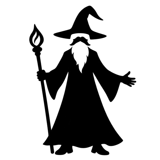 Wizard Silhouette SVG cut file