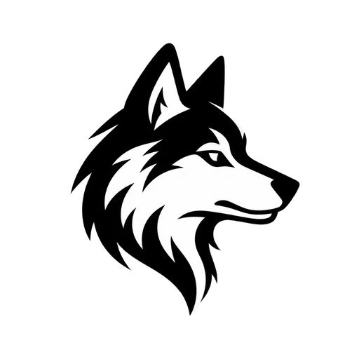 Wolf Head Profile SVG Graphic cut file