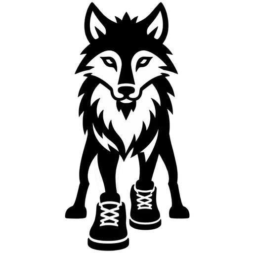 Wolf in Sneakers – Unique Wolf SVG cut file