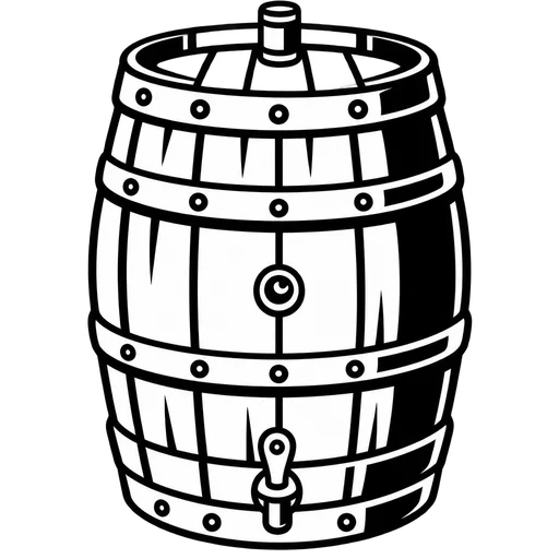 Wooden Beer Barrel SVG Design cut file