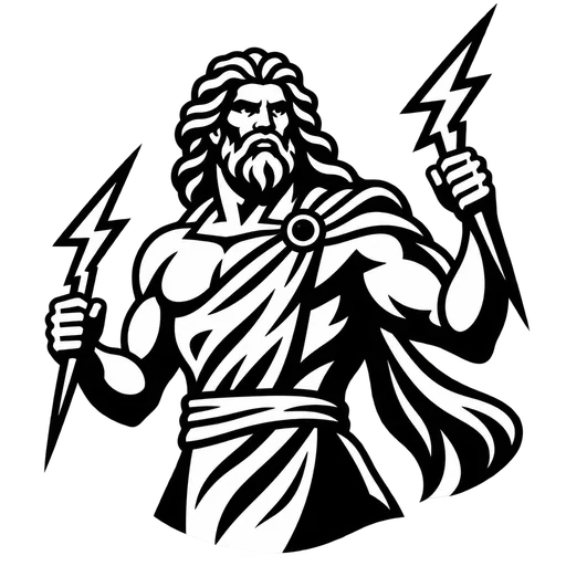 Zeus Lightning SVG Graphic cut file